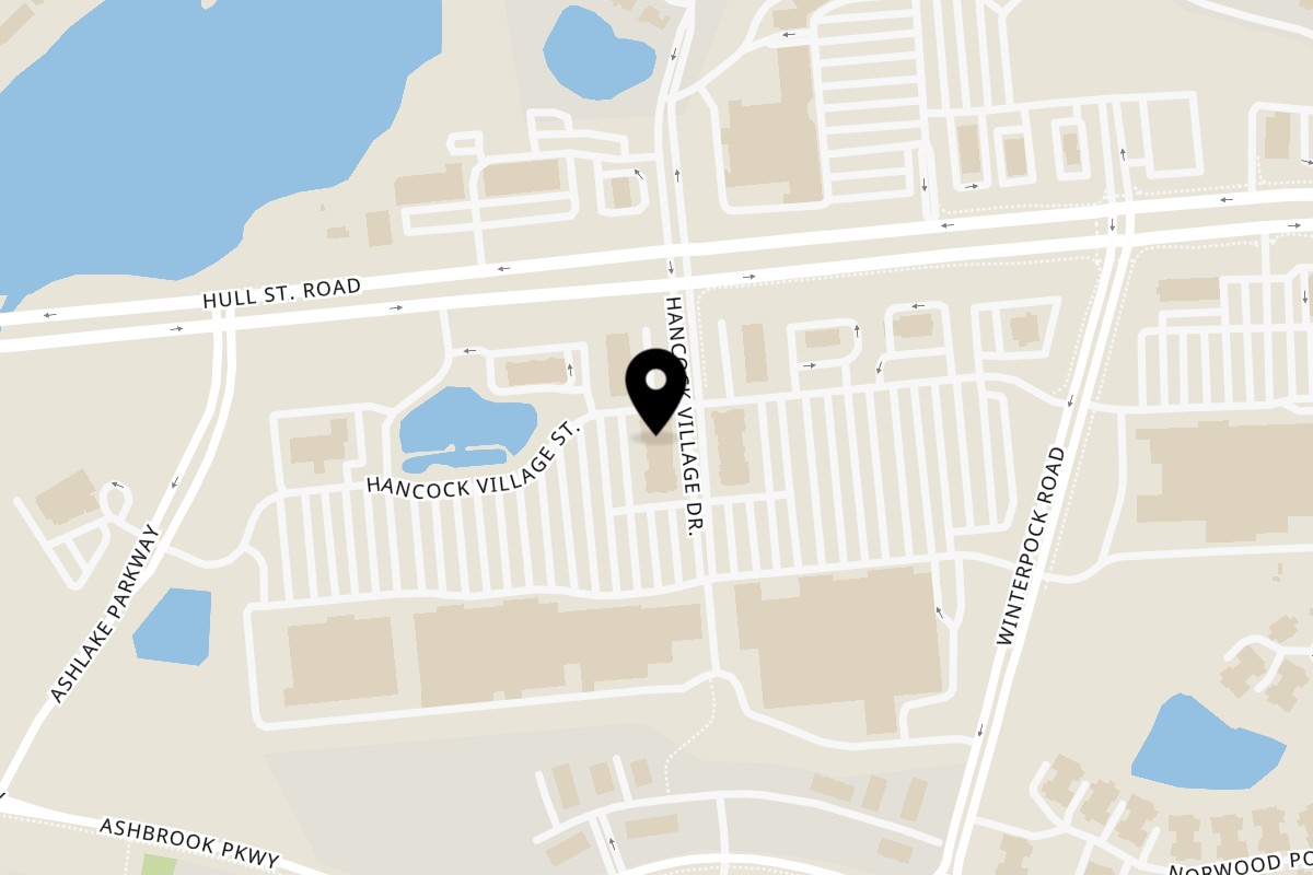 Map showing the location of Made in Asia on 7302 Hancock Village Dr in Chesterfield